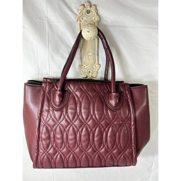 Nine West Camden Jet Set Satchel burgundy Merlot - Picture 12 of 16